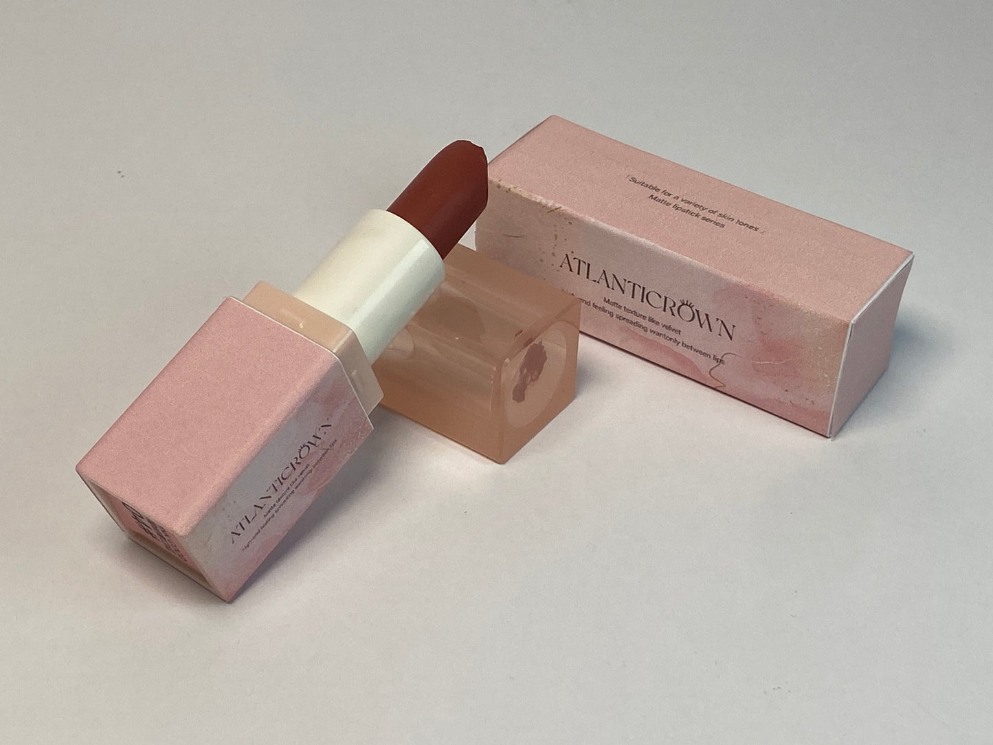 ATLANTICROWN Lipsticks Nude Veil Lipstick – Soft Matte Finish, Nude Shades for Daily Wear – Lightweight, Buildable Color – Long-Lasting Lipstick 04# PINK COCO