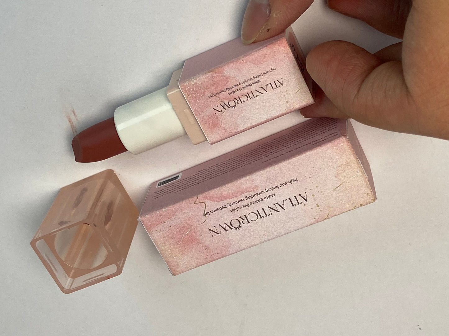 ATLANTICROWN Lipsticks Nude Veil Lipstick – Soft Matte Finish, Nude Shades for Daily Wear – Lightweight, Buildable Color – Long-Lasting Lipstick 04# PINK COCO