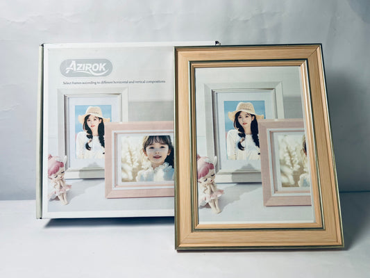 AZIROK Natural Wood Frames for Wall or Tabletop, High Definition Real Glass Frame .Frames for Desktop Display and Wall Mounting ,Handcrafted Wooden Frame.