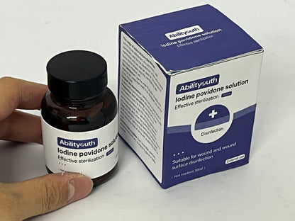 Abilityouth Major 10% Povidone-Iodine Liquid Topical Solution, USP - Topical Antiseptic for Cuts, Scrapes, Burns, and Minor Skin Wounds