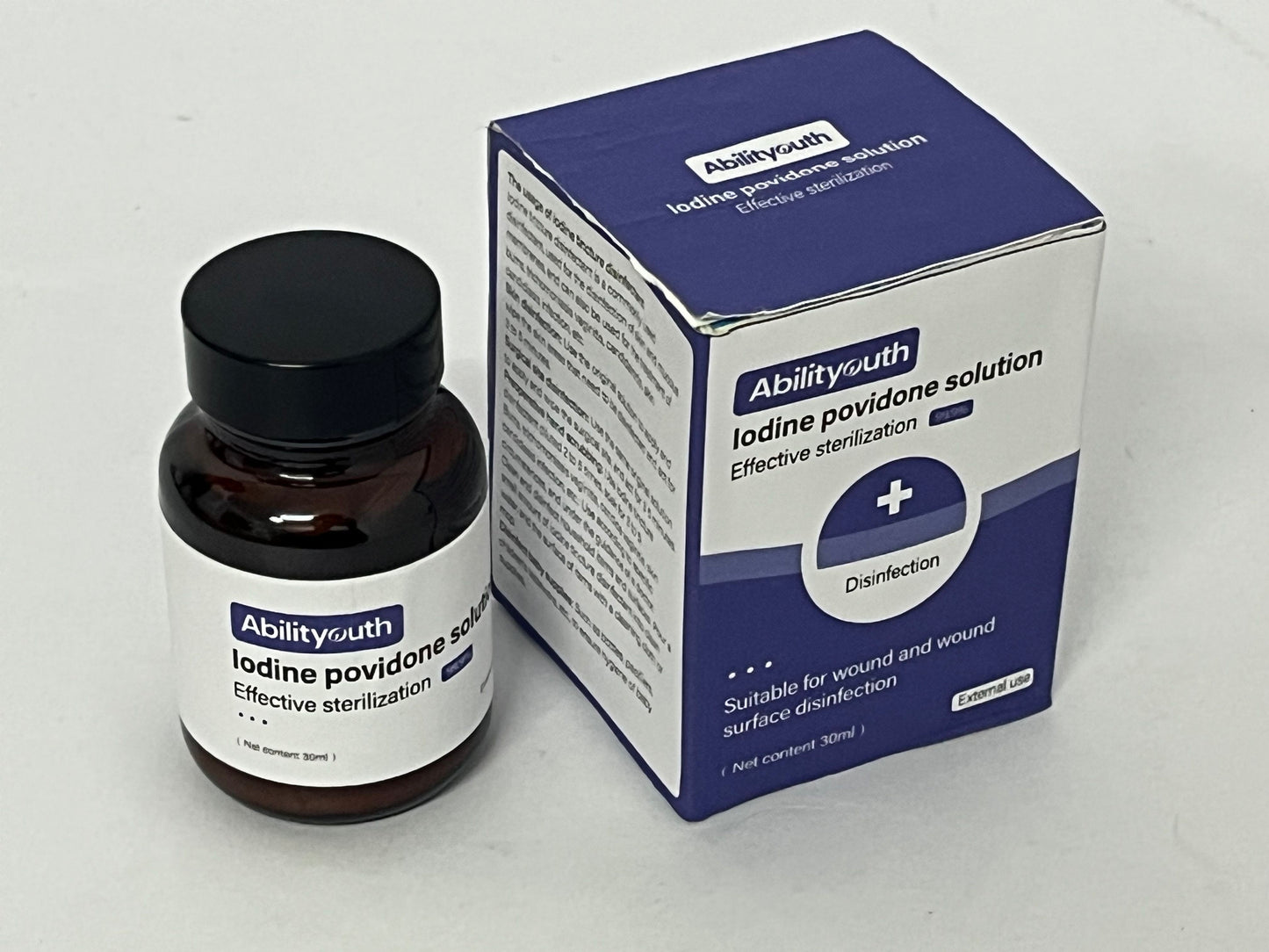 Abilityouth Major 10% Povidone-Iodine Liquid Topical Solution, USP - Topical Antiseptic for Cuts, Scrapes, Burns, and Minor Skin Wounds