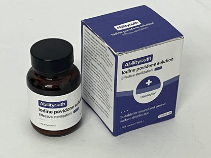 Abilityouth Major 10% Povidone-Iodine Liquid Topical Solution, USP - Topical Antiseptic for Cuts, Scrapes, Burns, and Minor Skin Wounds