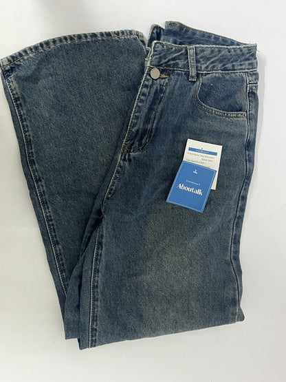 Aboutalk Denim pants Straight - Leg Jeans: The Perfect Blend of Classic and Comfort