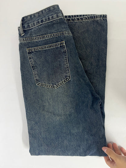 Aboutalk Denim pants Straight - Leg Jeans: The Perfect Blend of Classic and Comfort