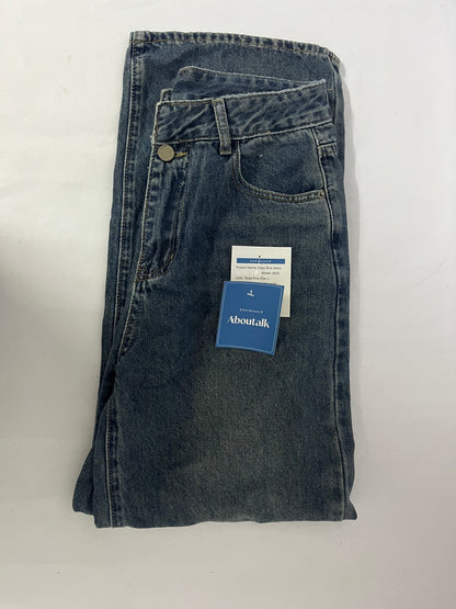 Aboutalk Denim pants Straight - Leg Jeans: The Perfect Blend of Classic and Comfort