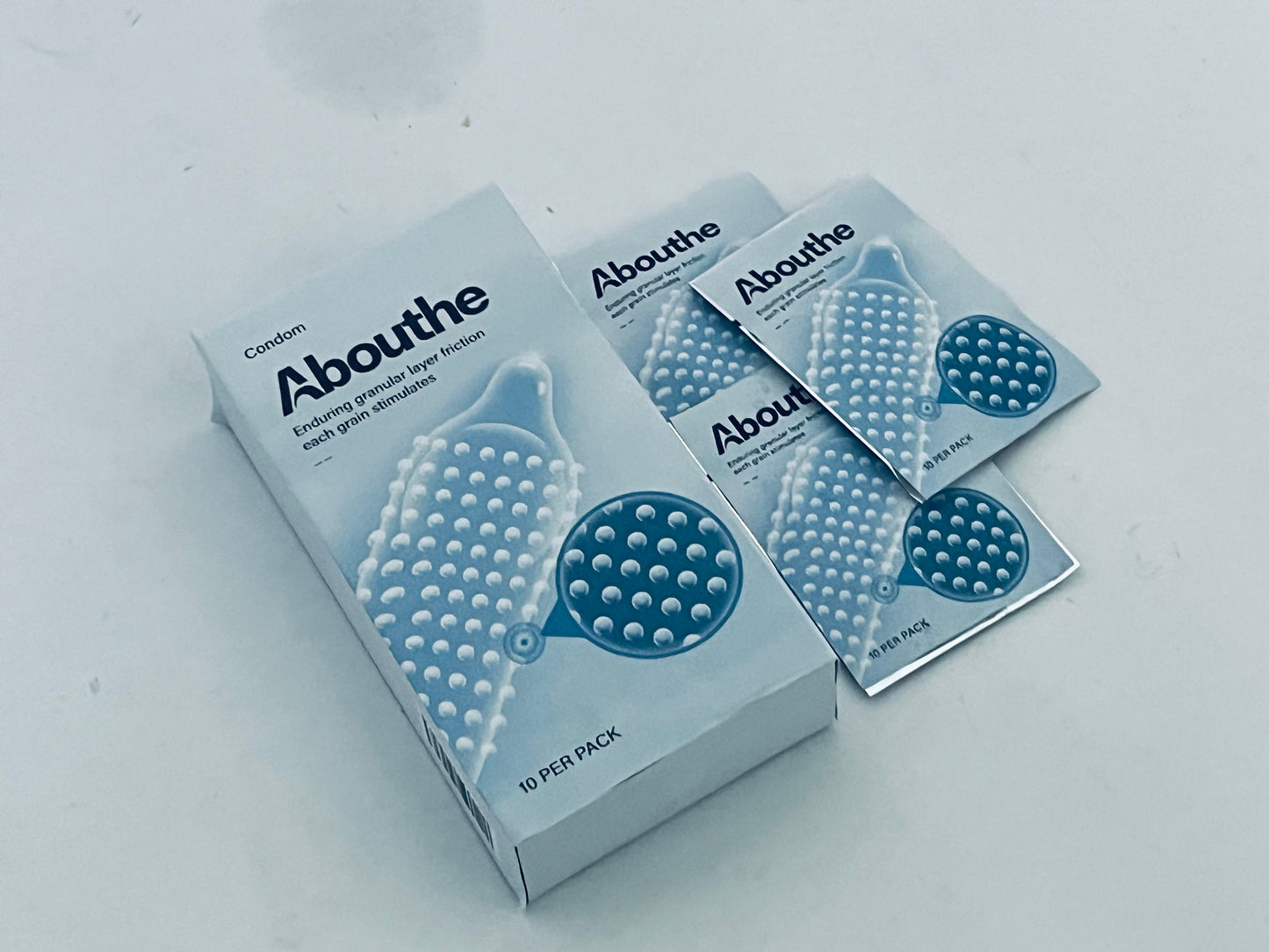 Abouthe Regular Ultra Thin Natural Condoms Made from Rubber Latex - Hypoallergenic Silicone Lubricated for Sensitive Skin - Vegan Organic Condoms - 10 Count