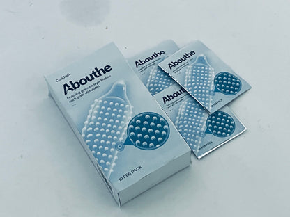 Abouthe Regular Ultra Thin Natural Condoms Made from Rubber Latex - Hypoallergenic Silicone Lubricated for Sensitive Skin - Vegan Organic Condoms - 10 Count