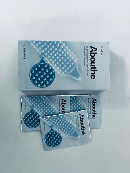 Abouthe Regular Ultra Thin Natural Condoms Made from Rubber Latex - Hypoallergenic Silicone Lubricated for Sensitive Skin - Vegan Organic Condoms - 10 Count