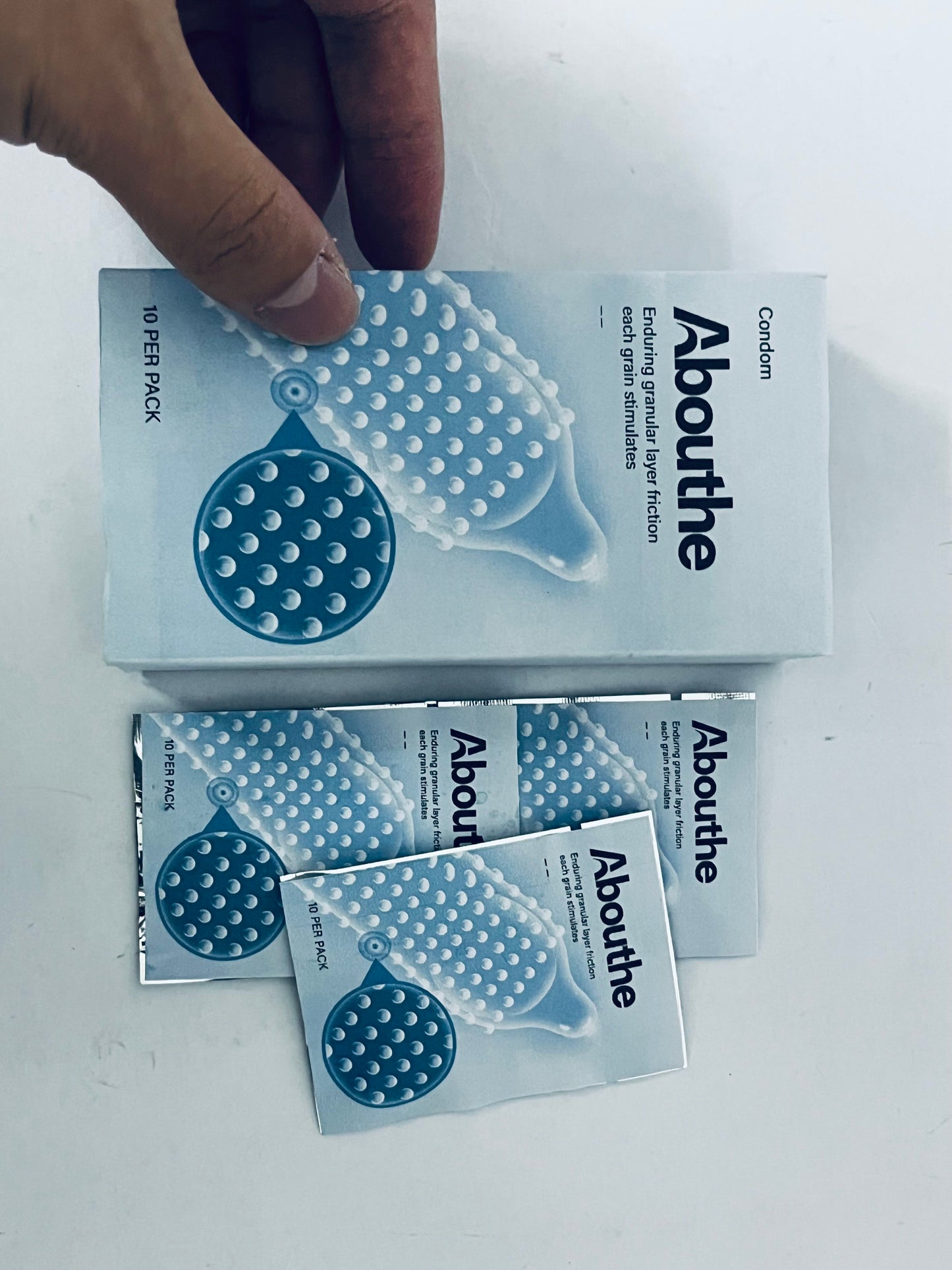 Abouthe Regular Ultra Thin Natural Condoms Made from Rubber Latex - Hypoallergenic Silicone Lubricated for Sensitive Skin - Vegan Organic Condoms - 10 Count