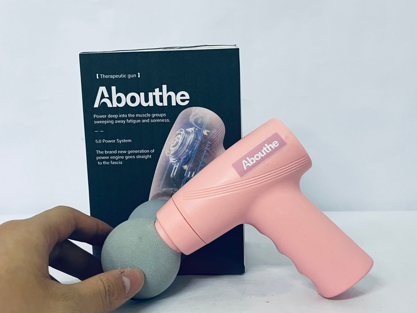 Abouthe Mini Massage Gun-Pink,Massage apparatus ,Muscle Deep Tissue Massager Gun,Handheld Percussion Massager,Portable Quiet Massage Gun with Carry Case for Home Office Gym Motehr Day Gifts
