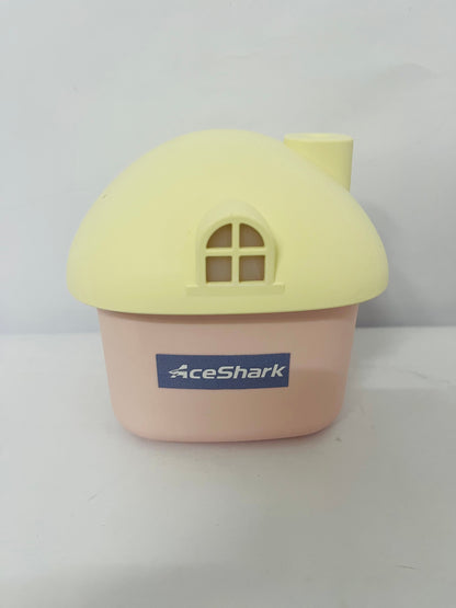 AceShark Cute Mushroom House Humidifier, 300ml Small Cool Mist Humidifers, USB Rechargeable Mini Portable Air Humidifer with Night Light for Bedroom, Office, Car, Travel, Indoor Plants (Yellow And Pink)