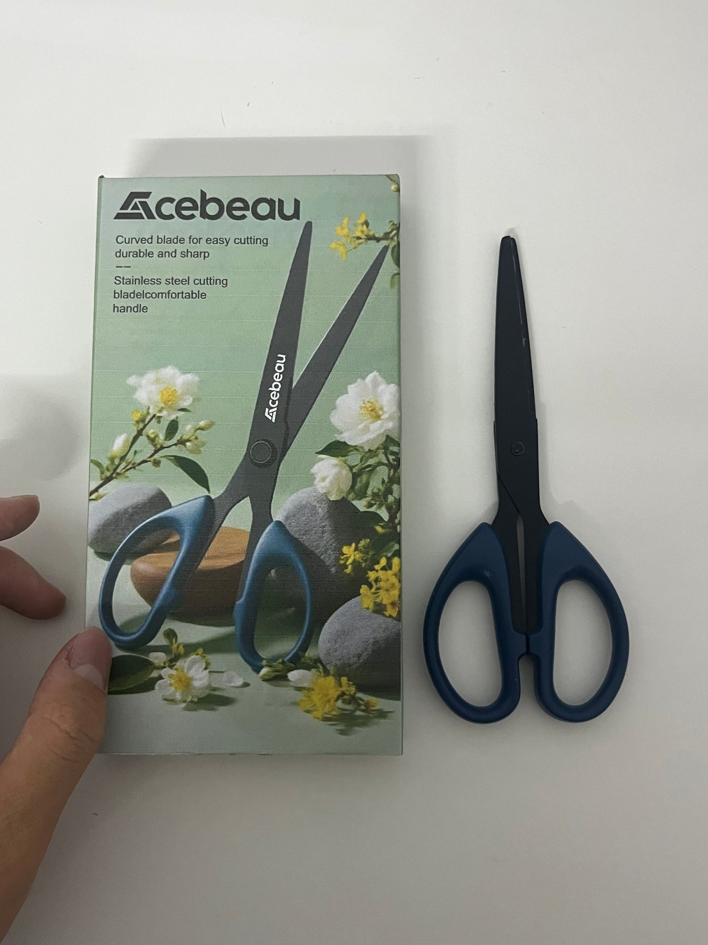 [Acebeau Scissors]——Acebeau Curved Blade Stainless Steel Scissors - Multi-Functional Scissors for Home, Craft & Office
