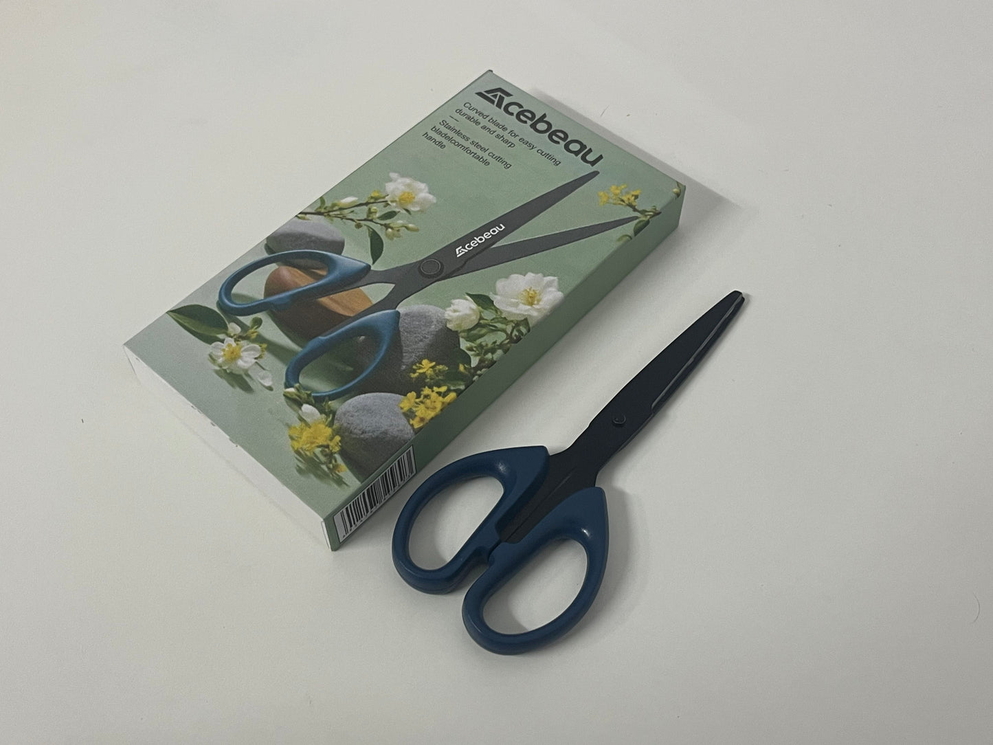 [Acebeau Scissors]——Acebeau Curved Blade Stainless Steel Scissors - Multi-Functional Scissors for Home, Craft & Office