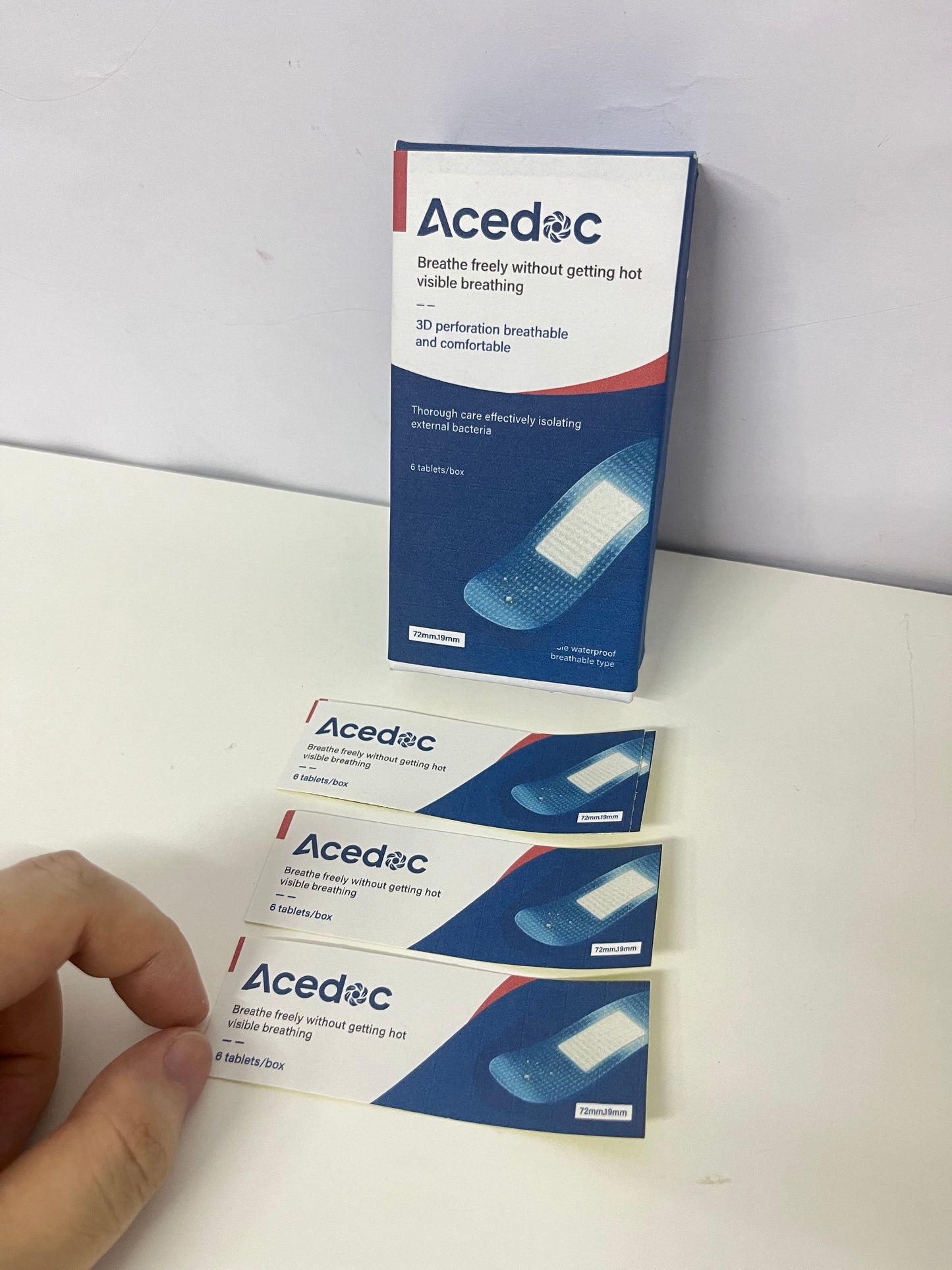 【Acedoc 3D Perforated Adhesive Bandages】—— Breathable & Protective Daily Wound Care Essential