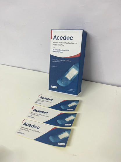 【Acedoc 3D Perforated Adhesive Bandages】—— Breathable & Protective Daily Wound Care Essential