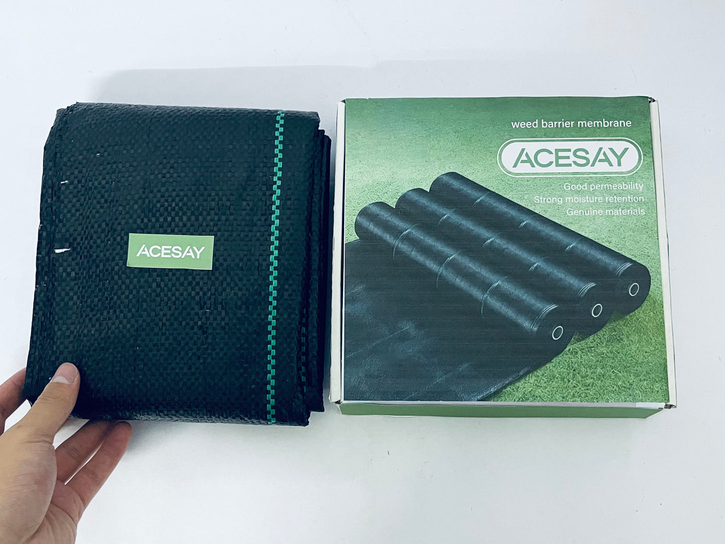 ACESAY Plastic sheeting for preventing weed growth Weed Barrier Membrane: Efficient Weed Control, Create a Breathable and Moisture-Retaining Growth Environment for Gardening Plants