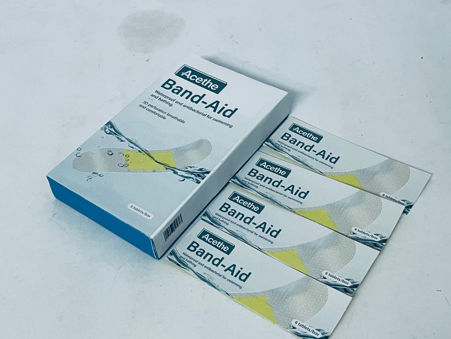 Acethe Waterproof Antibacterial Band-Aid, Designed for Swimming & Bathing | 3D Breathable & Comfortable Fit, Essential for Wound Protection