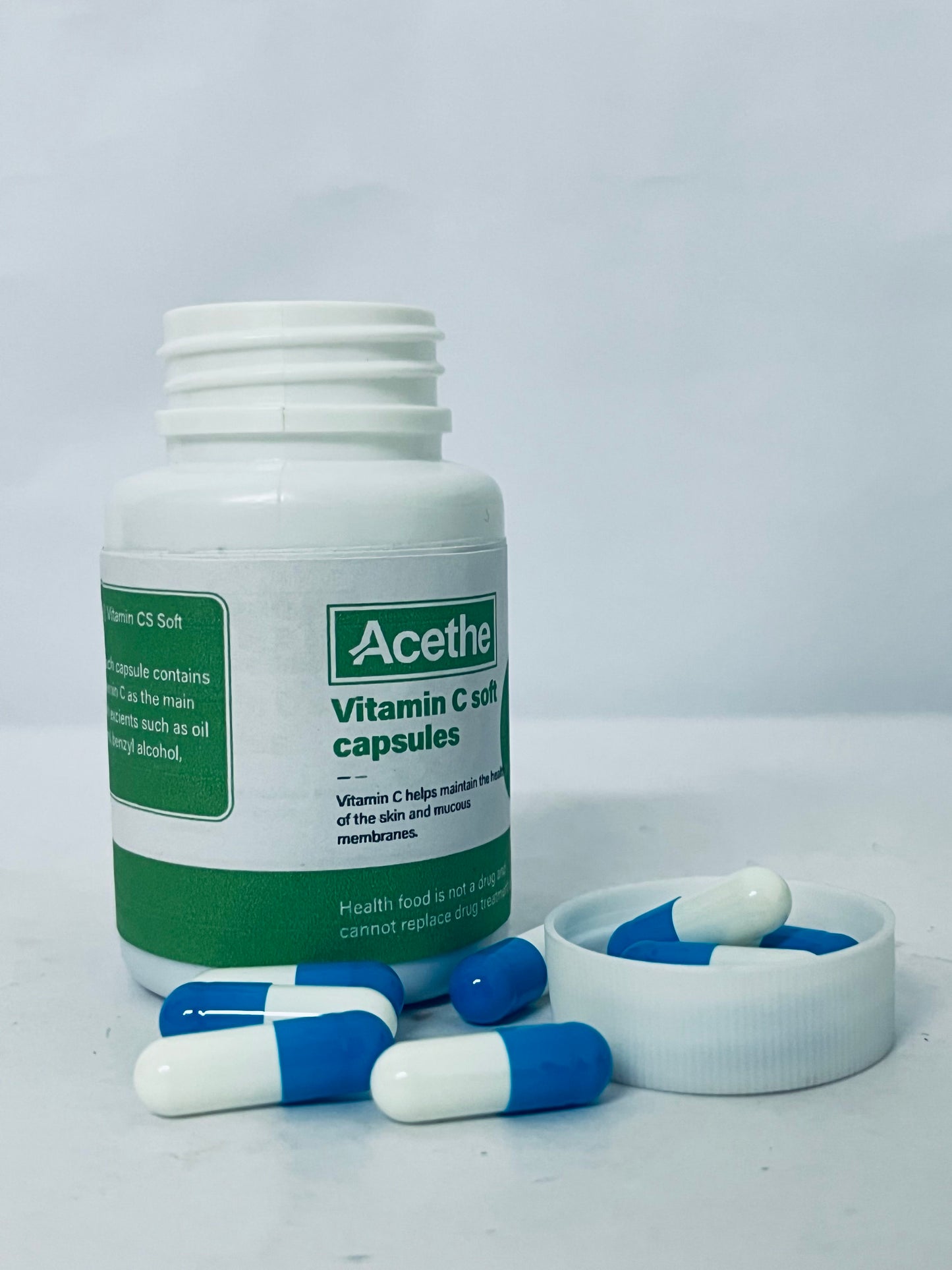 Acethe Vitamin C Soft Capsules, 30 Count - Support Skin & Mucous Membrane Health, Antioxidant, Boost Immunity