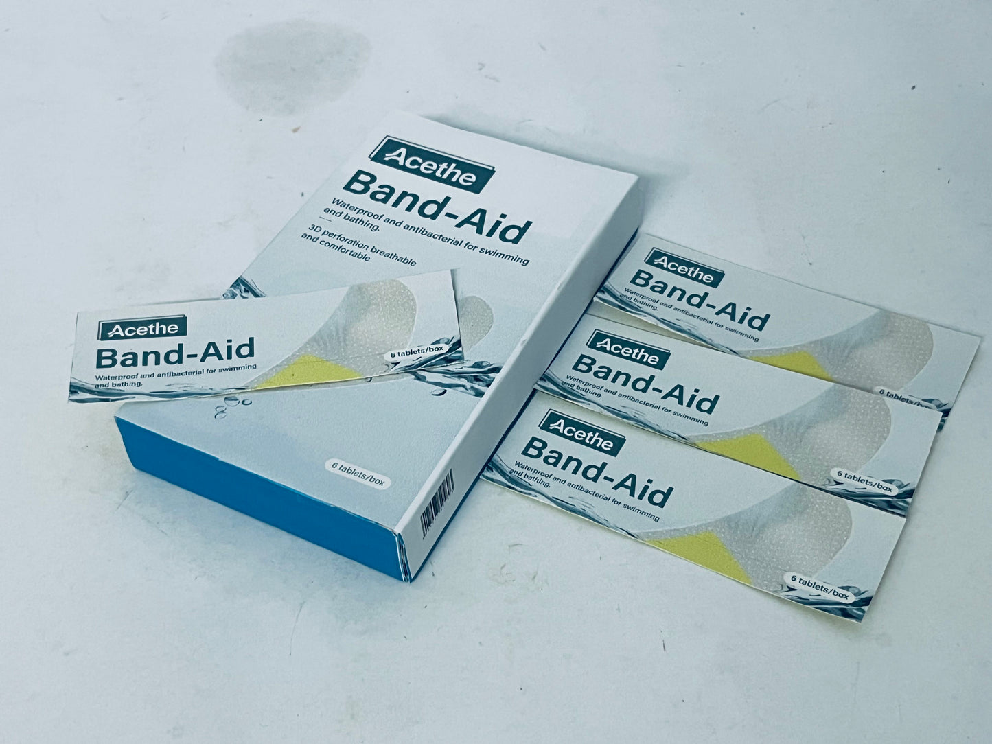 Acethe Waterproof Antibacterial Band-Aid, Designed for Swimming & Bathing | 3D Breathable & Comfortable Fit, Essential for Wound Protection