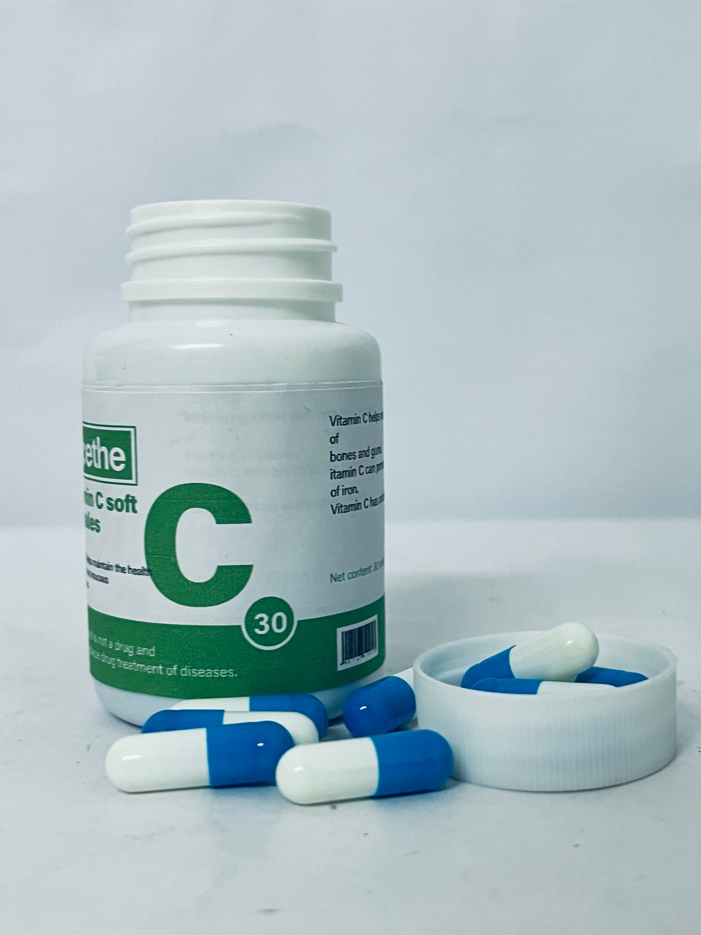 Acethe Vitamin C Soft Capsules, 30 Count - Support Skin & Mucous Membrane Health, Antioxidant, Boost Immunity