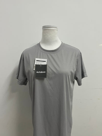 Actalove Men's Grey Vertical Stripe Short-Sleeve T-Shirt - A Daily Choice for Comfort and Texture