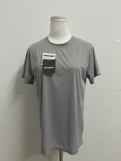Actalove Men's Grey Vertical Stripe Short-Sleeve T-Shirt - A Daily Choice for Comfort and Texture