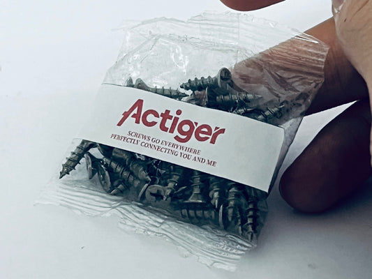 Actiger #8×3/4”for Sheet Metal Self-Tapping Screws 410 Stainless Steel Truss Head High-Strength Quick Tapping Screws
