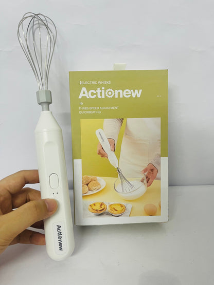 Actionew Powerful Milk Frother & Egg Beater - Powerful Electric Handheld Frother & Whisk for Coffee, Lattes, Cappuccino, Hot Chocolate & Coffee Creamer - Ultra Fast Foam Maker & Drink Mixer