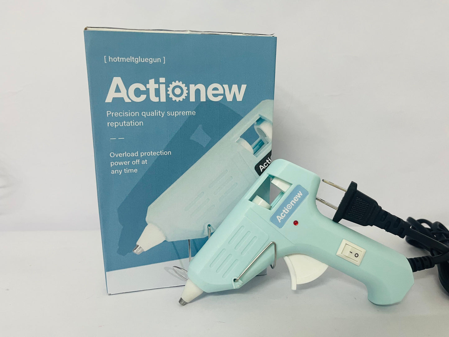 Actionew Hot Melt Glue Gun with On/Off Switch - Precision Crafting Tool for DIY Projects, Arts, Crafts & Repairs