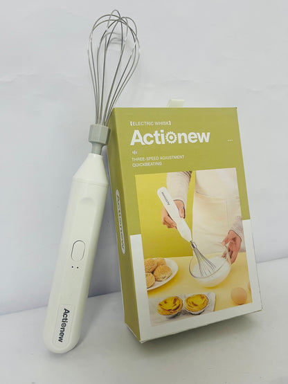 Actionew Powerful Milk Frother & Egg Beater - Powerful Electric Handheld Frother & Whisk for Coffee, Lattes, Cappuccino, Hot Chocolate & Coffee Creamer - Ultra Fast Foam Maker & Drink Mixer