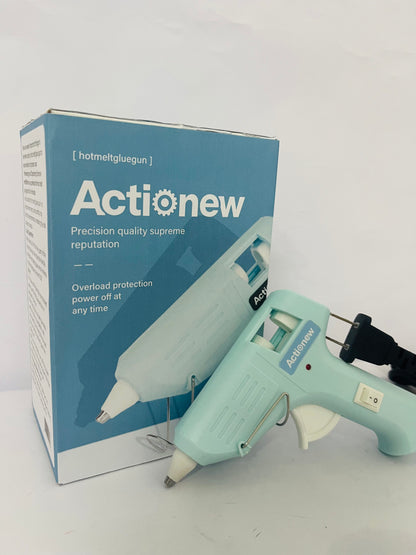 Actionew Hot Melt Glue Gun with On/Off Switch - Precision Crafting Tool for DIY Projects, Arts, Crafts & Repairs