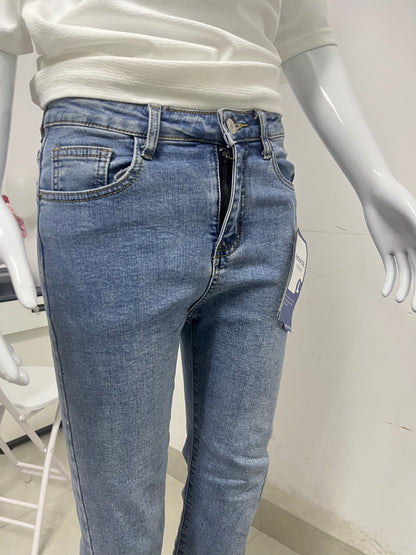 [Actorchic Jeans]——High-Waist Straight-Leg Jeans - Slim-Fit Stretch Pipe Pants