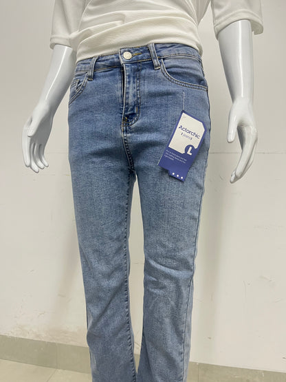 [Actorchic Jeans]——High-Waist Straight-Leg Jeans - Slim-Fit Stretch Pipe Pants