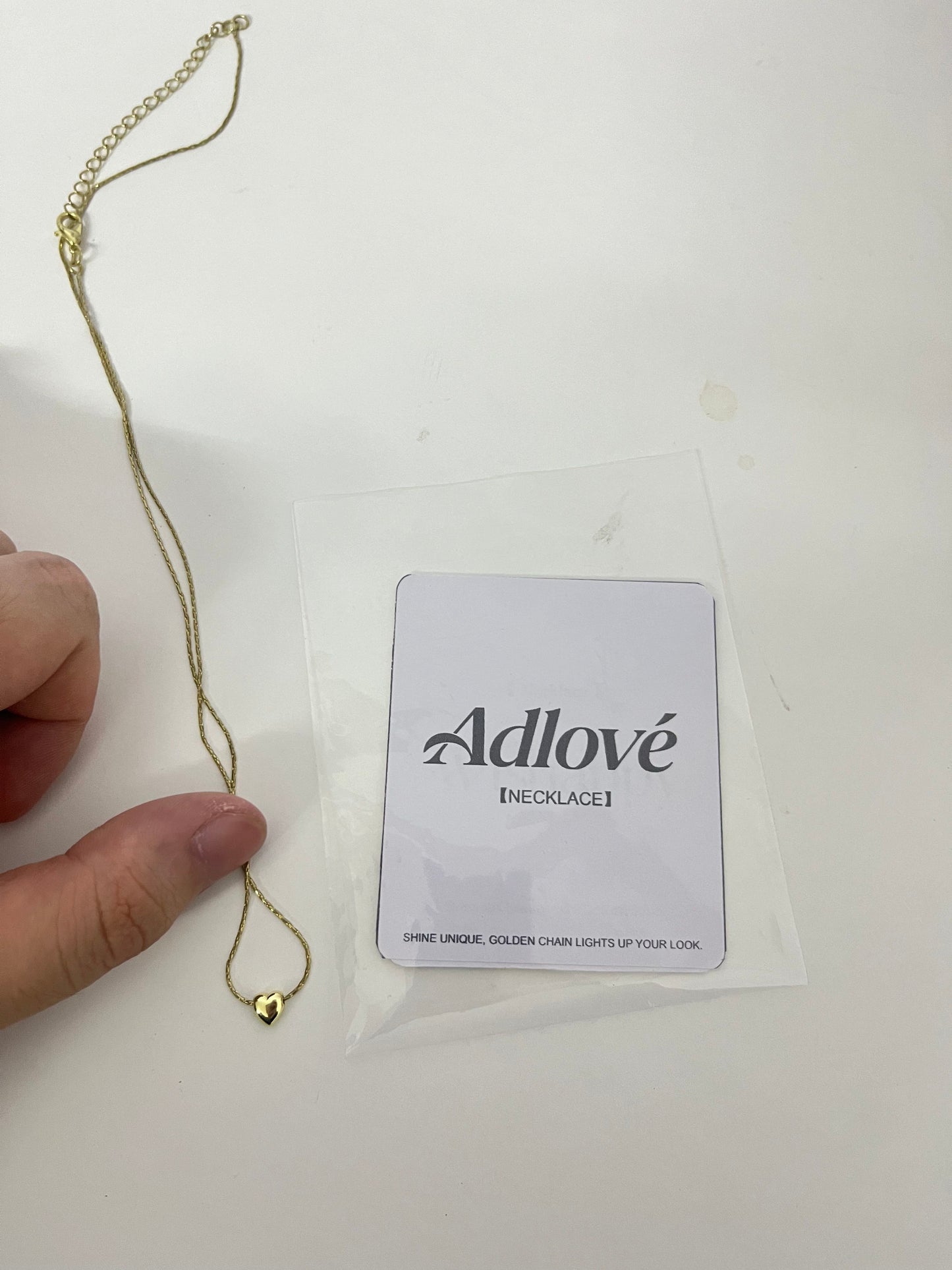 Adlove Dainty Heart Gold Necklace —— Elevate Your Daily Look with Minimalist Luxury