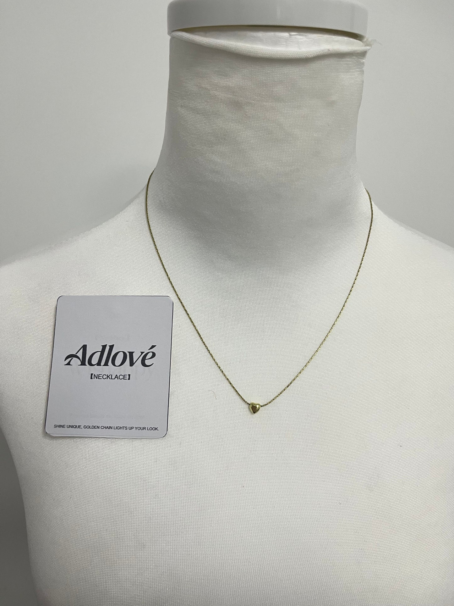 Adlove Dainty Heart Gold Necklace —— Elevate Your Daily Look with Minimalist Luxury