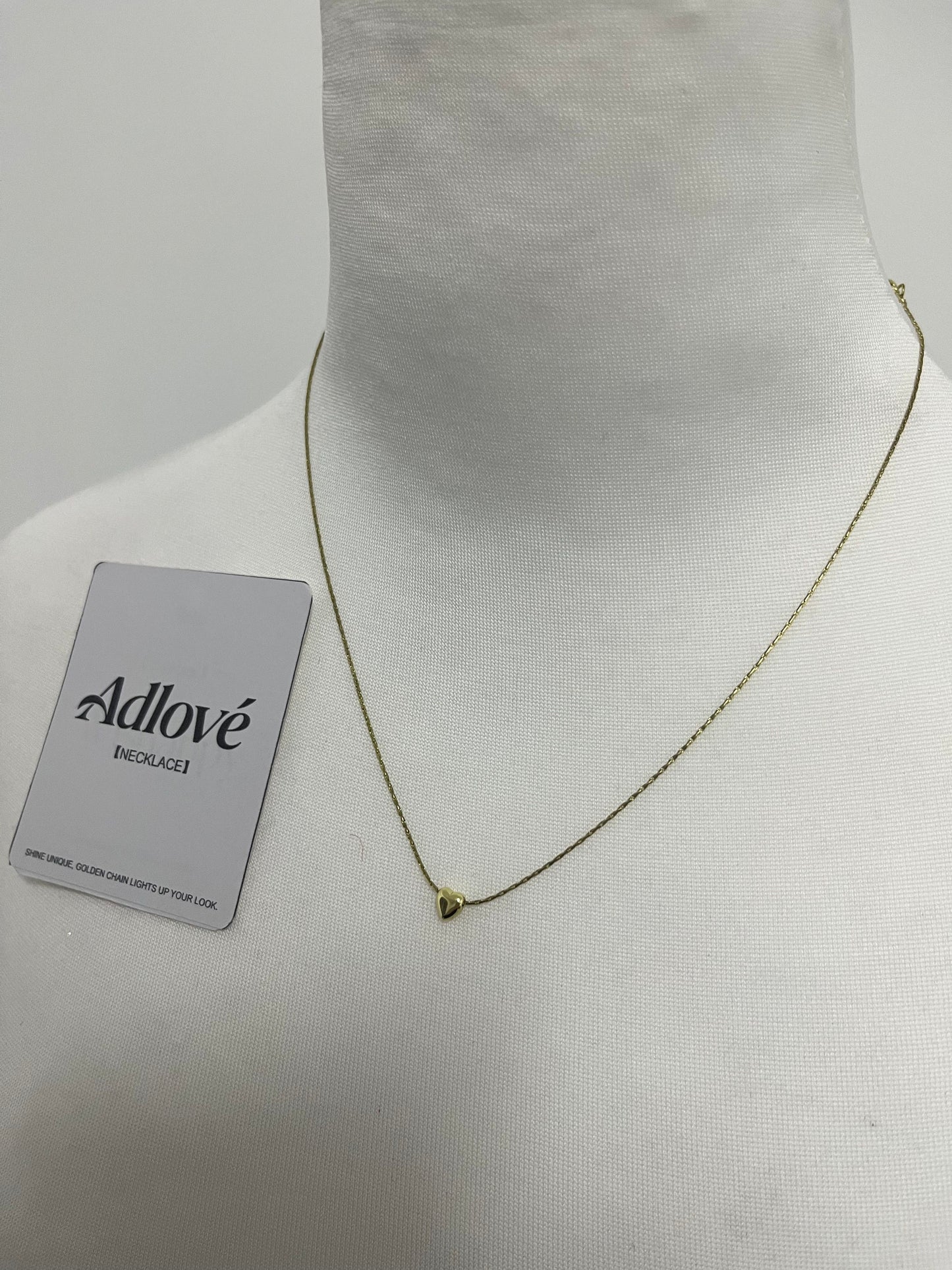 Adlove Dainty Heart Gold Necklace —— Elevate Your Daily Look with Minimalist Luxury