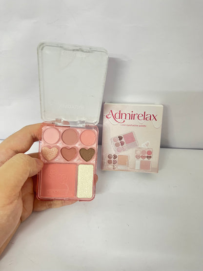 Admirelax 8 Colors Nude Eyeshadow Palette-Warm Neutral Shade, Long Lasting & Blendable Matte and Shimmer Eye Shadow Palette Makeup for Beginner