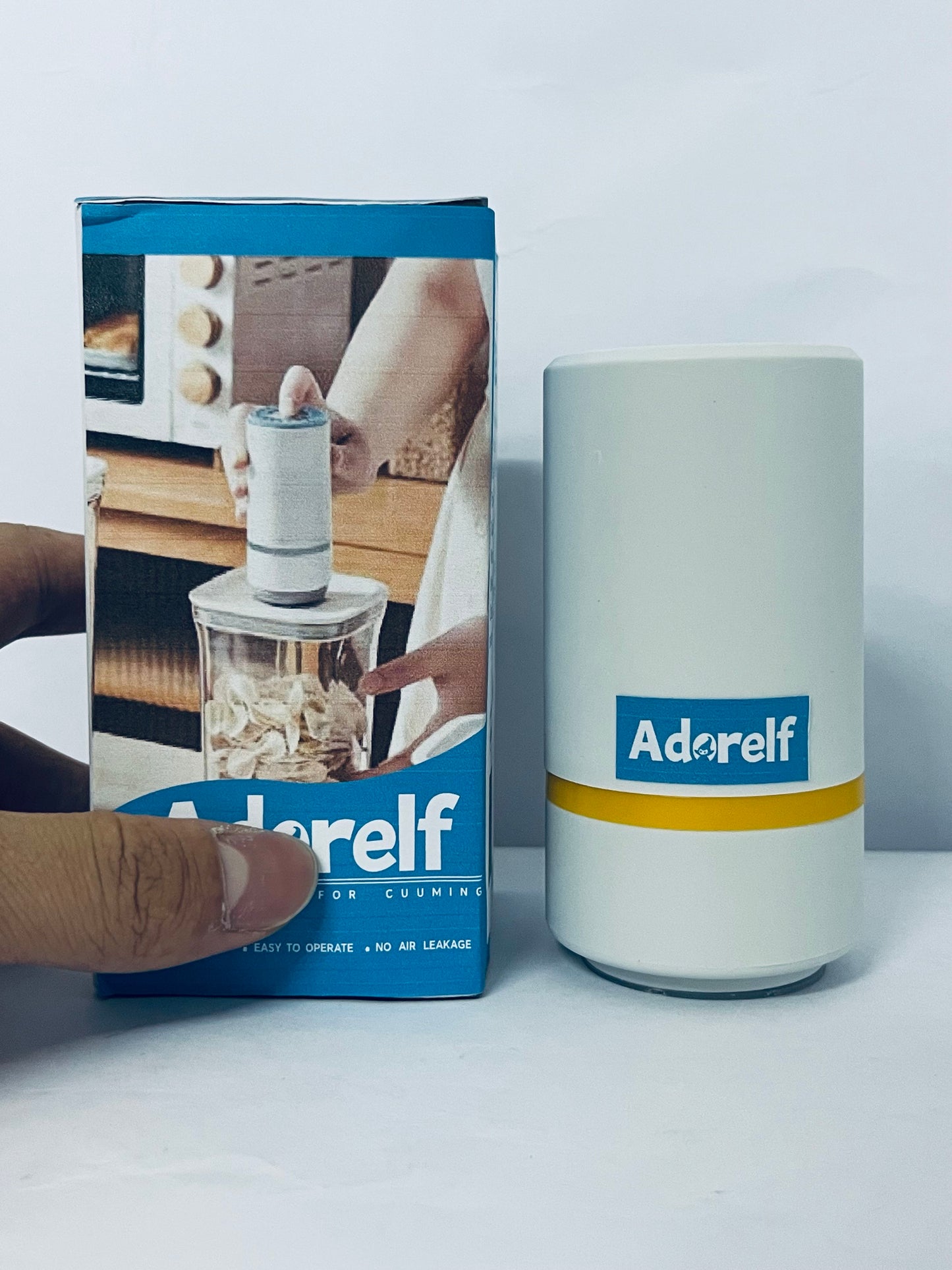 Adorelf Handheld Food Vacuum Sealer Use to Food Storage with Regular Kitchen Tools