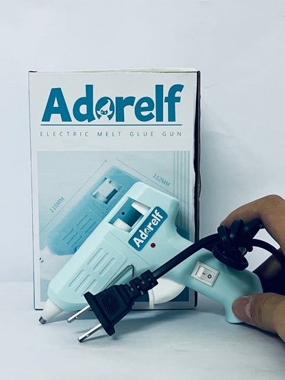 Adorelf Mini Hot melt gun Handmade glue gun for household use (blue) Fast Preheating Hot Melt, High Temp for School Crafts DIY Arts and Quick Home Repairs