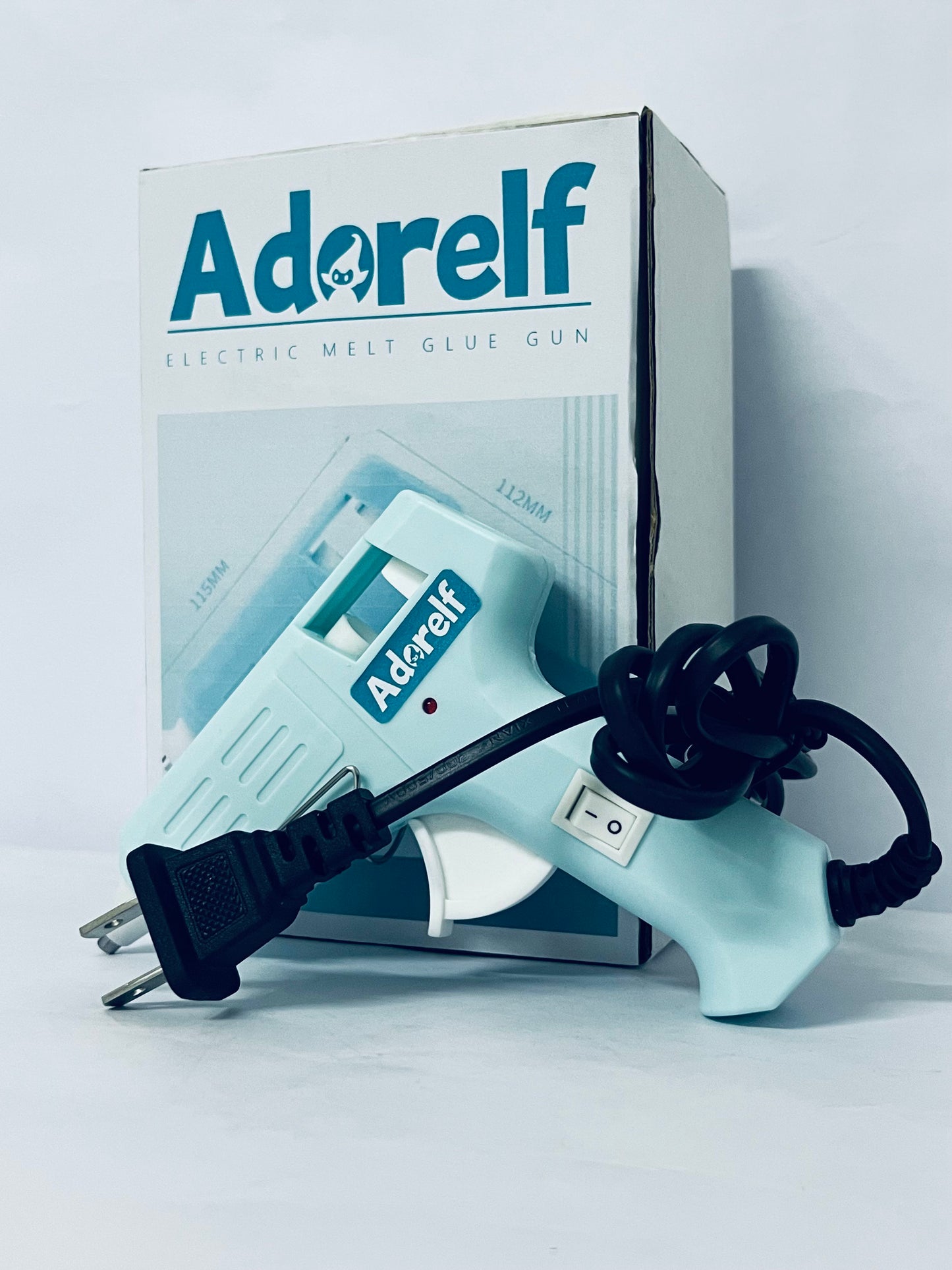 Adorelf Mini Hot melt gun Handmade glue gun for household use (blue) Fast Preheating Hot Melt, High Temp for School Crafts DIY Arts and Quick Home Repairs