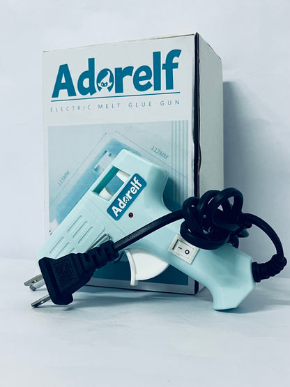Adorelf Mini Hot melt gun Handmade glue gun for household use (blue) Fast Preheating Hot Melt, High Temp for School Crafts DIY Arts and Quick Home Repairs