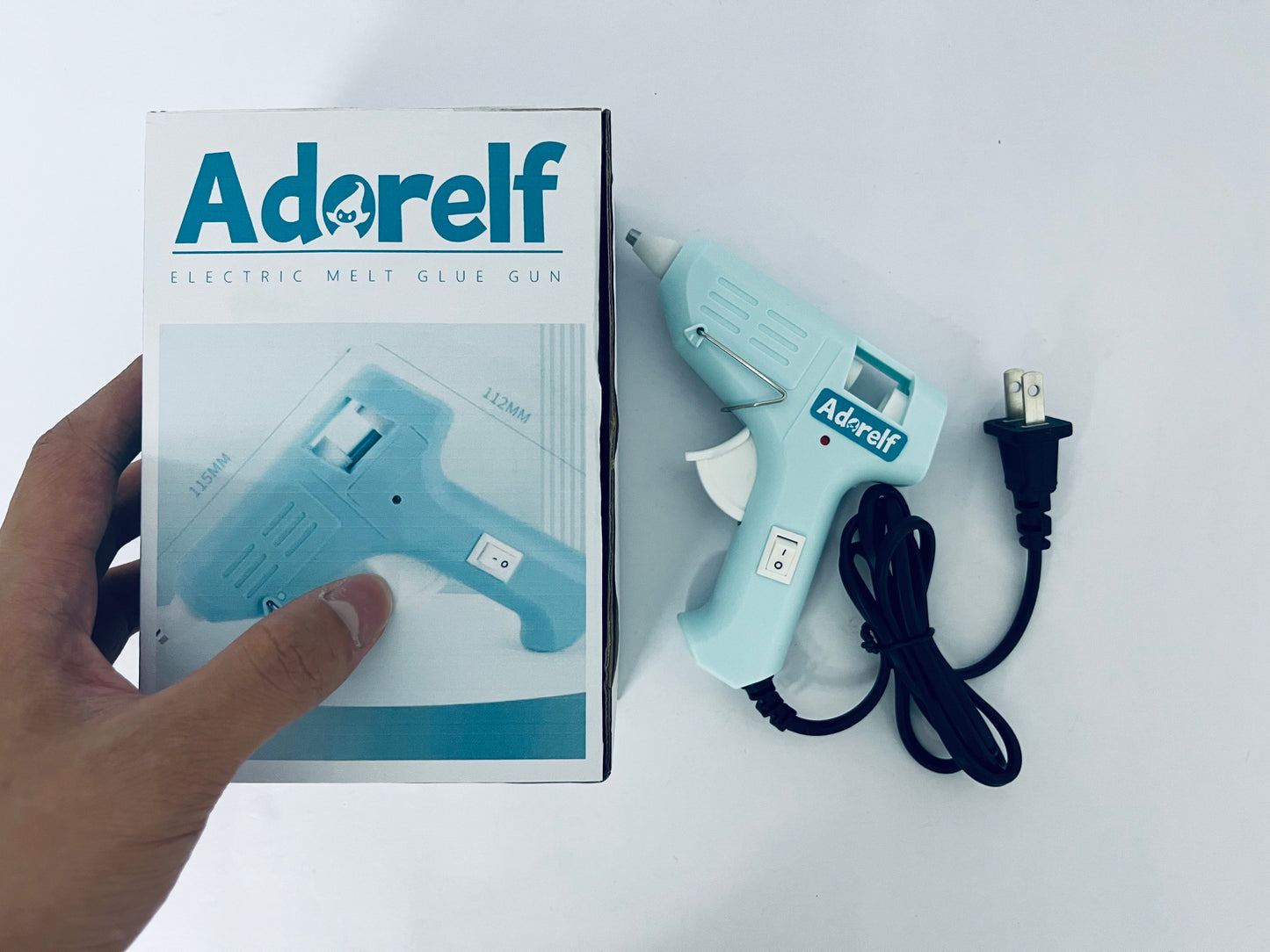 Adorelf Mini Hot melt gun Handmade glue gun for household use (blue) Fast Preheating Hot Melt, High Temp for School Crafts DIY Arts and Quick Home Repairs