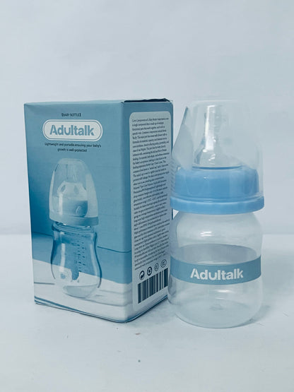 Adultalk- Glass Natural Flow Feeding Baby Bottle,5oz/150ml Anti-Colic Valve with Natural Response Nipple, 3M+, 1 Pack