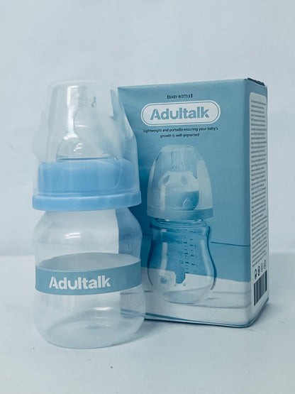 Adultalk- Glass Natural Flow Feeding Baby Bottle,5oz/150ml Anti-Colic Valve with Natural Response Nipple, 3M+, 1 Pack