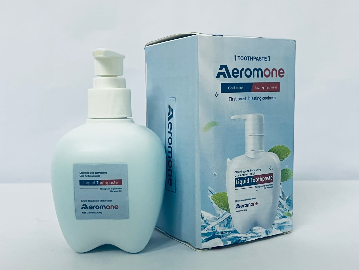 Aeromone Press Toothpaste,Baking Soda Whitening Toothpaste,Stain Removal Whitening Strong Cleaning Power Natural Stain Remover Fluoride-Free (200g)