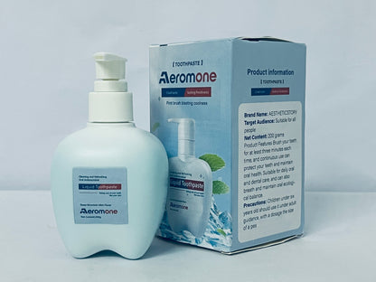 Aeromone Press Toothpaste,Baking Soda Whitening Toothpaste,Stain Removal Whitening Strong Cleaning Power Natural Stain Remover Fluoride-Free (200g)
