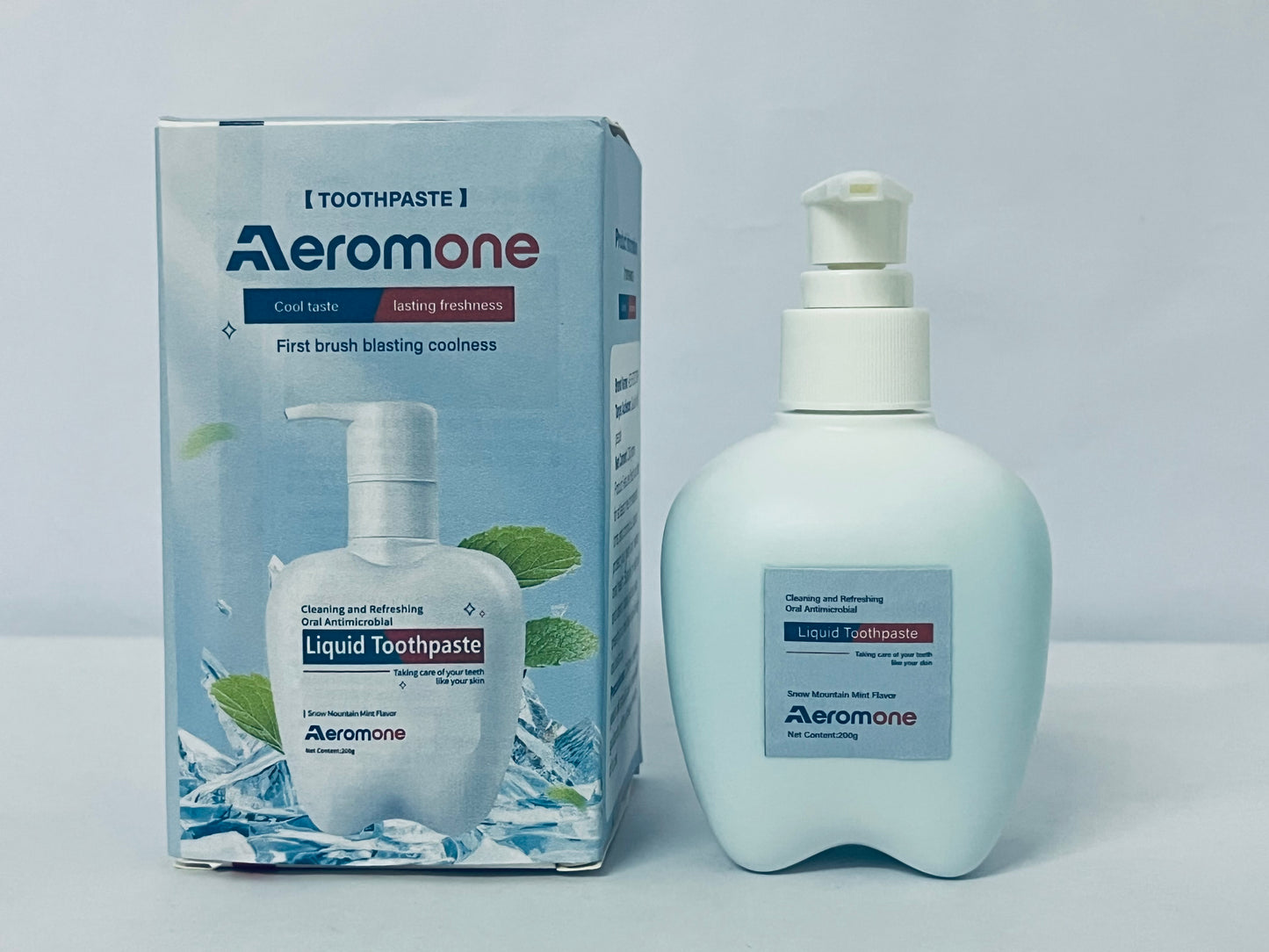 Aeromone Press Toothpaste,Baking Soda Whitening Toothpaste,Stain Removal Whitening Strong Cleaning Power Natural Stain Remover Fluoride-Free (200g)