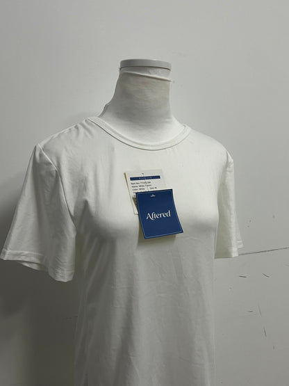 [Aftered Tee-shirts]-Basic Cotton White T-Shirt - Loose-Fit Versatile Crew Neck Short Sleeve