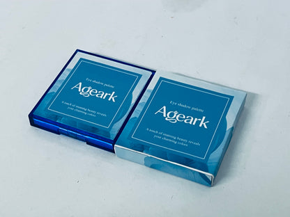 Ageark 9 Colors Blue Eyeshadow Palette, Matte/Shimmer/Glitter Textures, Long-Lasting Pigmented, Perfect for Daily & Party Looks