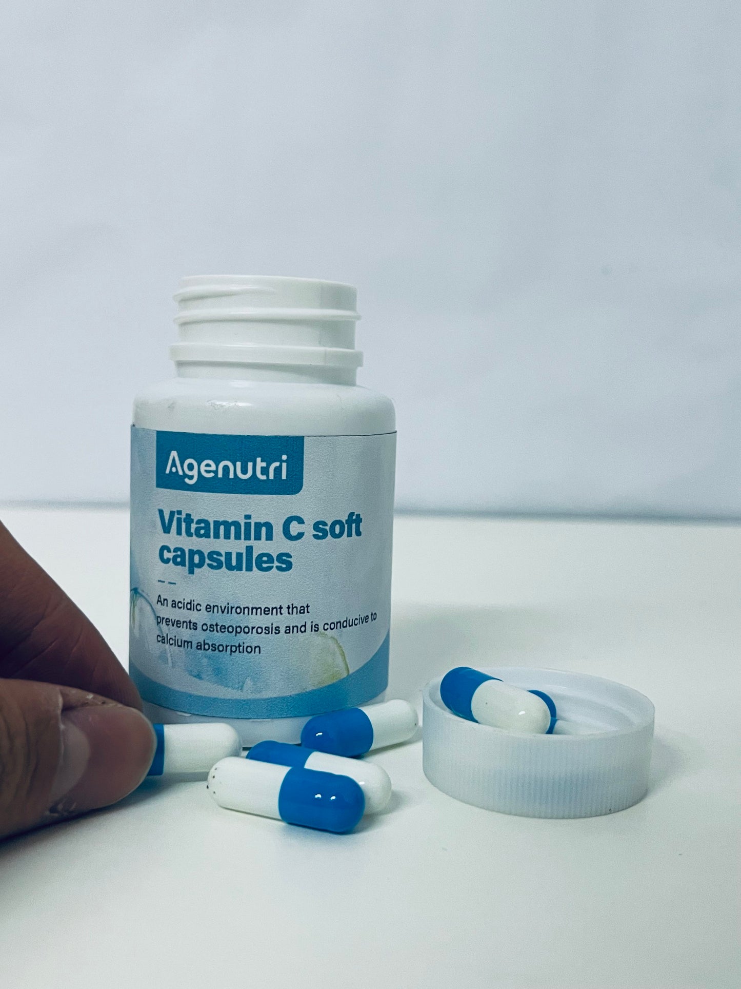 Agenutri Vitamin C Soft Capsules 30-Count Gentle & Easy to Absorb A Daily Supplement for Bone Health & Nutrient Absorption